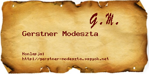 Gerstner Modeszta névjegykártya